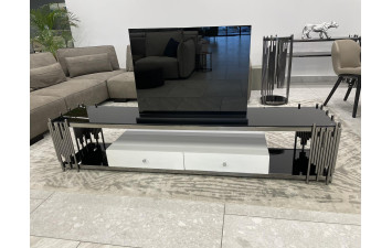 Тумба під телевізор TS027 чорний титан ,нержавіюча сталь