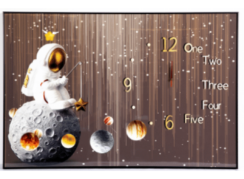 Картина-годинник 5-18 /80х120см/ Black