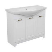 Тумба "Класік 2019" (білий колір) з умивальником "Lila" 100 см NEW