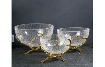 Декоративна скляна чаша 22424C