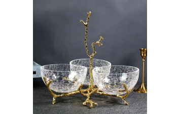 Декоративна скляна чаша 22427
