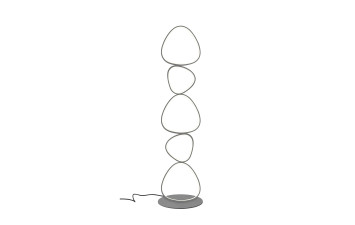 MAR2023519F-TG LED Торшер 325x300x1400mm Титан-серый