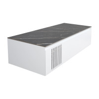 Тумба "MANHATTAN" (білий мат) зі стіл. Namibia Black 120 см без умивальника