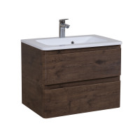 Тумба Акцент каштан Консольна 100 см з умивальником Альфа