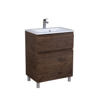 Тумба Акцент каштан підлогова 70 см з умивальником Альфа