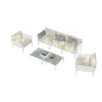 Набір з диваном Mykonos Plastic 8001 Білий 90059 ISSA