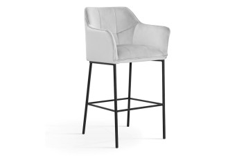 Крісло барне BOSTON 80cm в тканині in GR1 / металеві ніжки ATREVE