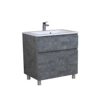 Тумба Акцент сірий мармур підлогова 100 см з умивальником Альфа