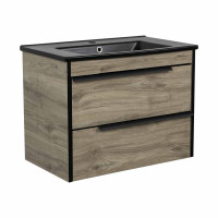 Тумба Loft-Neo (севілья) 75 см з умивальником Arte BLACK (консольна)