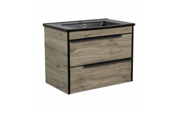 Тумба Loft-Neo (севілья) 75 см з умивальником Arte BLACK (консольна)