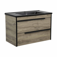 Тумба Loft-Neo (севілья) 85 см з умивальником Arte BLACK (консольна)