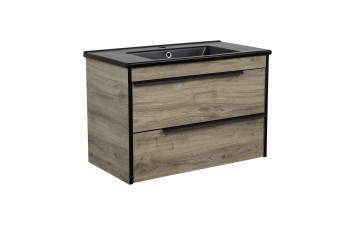 Тумба Loft-Neo (севілья) 85 см з умивальником Arte BLACK (консольна)