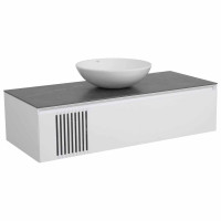 Тумба Манхеттен (білий мат) зі стіл. КР Namibia Black 120 см та ум. "Zero" 46 см