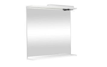 Дзеркало "Uno" (білий глянець) 80 см з підсвітлювачем