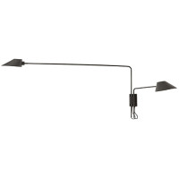 DUO настінна лампа A1170/2 матова чорна / абажур зовн мат чорний - внутр мат білий AROMAS