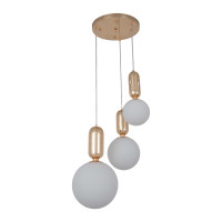 Люстра E27 D330 мм Залізо, скло Золотий Astro