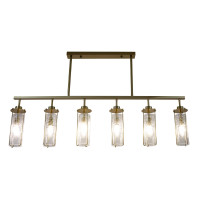 Люстра E14*6 1200*360 мм Залізо, скло Мідно-золотий Astro