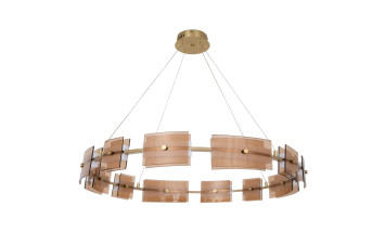 Люстра LED48W 800*100 мм Железо, стекло Медно-золотой Astro