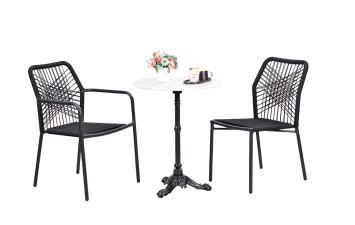 Стілець алюміній,  мотузка AS1184 56х60х85 DEKA