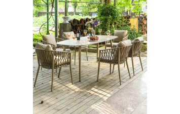 Стілець мотузка,  алюміній AC1427 57х62х80 DEKA