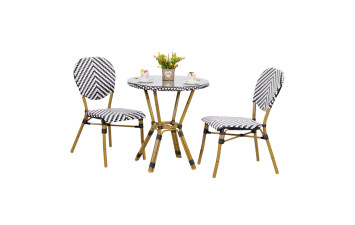 Стілець алюміній, ротанг AS1109BR 46x56x89 DEKA