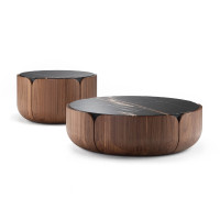 Журнальний столик Dia CT2087 1000х300 мм Матове чорне золото / кераміка Mexil