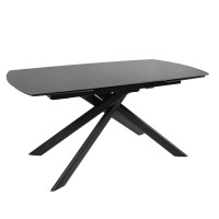 Стіл MYRA 160(240)*90*77 Темно сірий+пісочно чорний, матове покр.(CN011) к-кт(1-2)