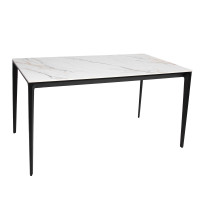 Стіл NYSA 140*80*74 Золотий з білим+піщано-чорний, матове покр.(CN004) к-кт(1-3)