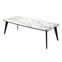 Стіл Detroit 240х100х76 Laminam Invisible white (5 мм)