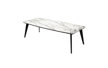 Стіл Detroit 240х100х76 Laminam Invisible white (5 мм)