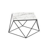 Журнальний стіл Локка d60х45 Erdek blanco (9 mm) Rodos