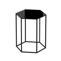 Журнальний стіл 40х35х45 Тур (скло чорне) Rodos
