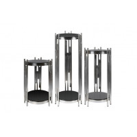 Підставка для квітів FS037 (D35x70) Чорний титан з нержав. сталі, чорне скло Sogni