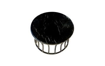 Журнальний столик ТТ 060 чорний титан/ нержавіюча сталь Sogni