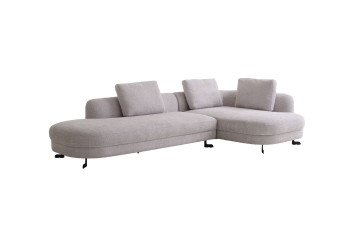 Диван S-0062A 400х171,5х84,5 Правий шезлонг Сірий Stella