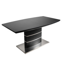 Обідній стіл OKC-2273 1600(2000)*900*760 Чорний матовий Hestia