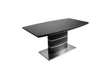 Обідній стіл OKC-2273 1600(2000)*900*760 Чорний матовий Hestia