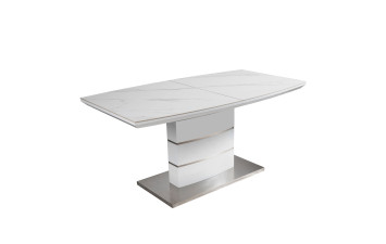 Обідній стіл OKC-2273 1600(2000)*900*760 Білосніжний матовий Hestia