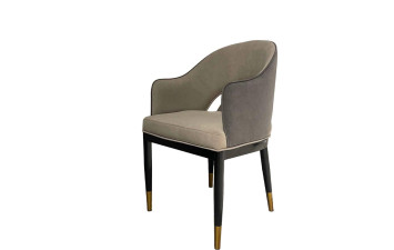 Стілець дерев'янна рама Nappa, метал, шкіра Rebound, бавовна Le Italia