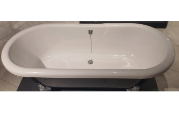 Ванна BT ROMANCE 1750Х793 з переливом чорний/ білий (1750х793мм) MARMITE