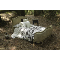 Комплект постільної білизни (Ковдра 200х220, прост. 270х290, 4 нав. 50х70) Сріблястий з вишивкою Bios