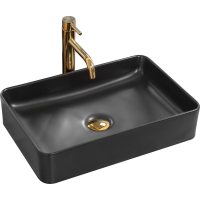 Умивальник REA Avia чорний мат накладний