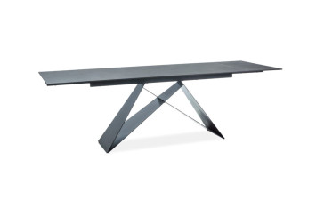 Стол раскладной черный 160(240)x90 (эффект камня/черный мат) Westin II Signal