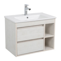 Тумба "Shelf" 100 см (нордленд) з умивальником "Arte" (консольна)