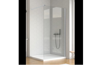 RIO GRANDE 90x195 см. Душова кабіна типу WALK-IN прозоре скло 8 мм., профіль хром Технопласт