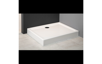 PLUS Піддон 100х80х5.5 см з акрилу прямокутний супермілкий, 3 см, злив Технопласт