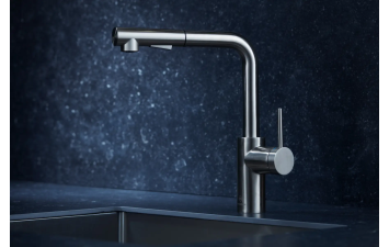 DUERO BASIC Змішувач ARMATURA для мийки настільний з витяжним душем INOX Технопласт