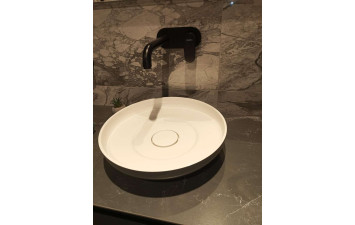 Умивальник UM 0508 С 400С ROUND cірий 61/ білий 03 MARMITE