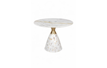 Маленький столик Julie 50*54 Білий та золотий к-кт(1-2) EUROHOME