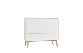 SWING Комод на 3 ящика білий-swing PINIO